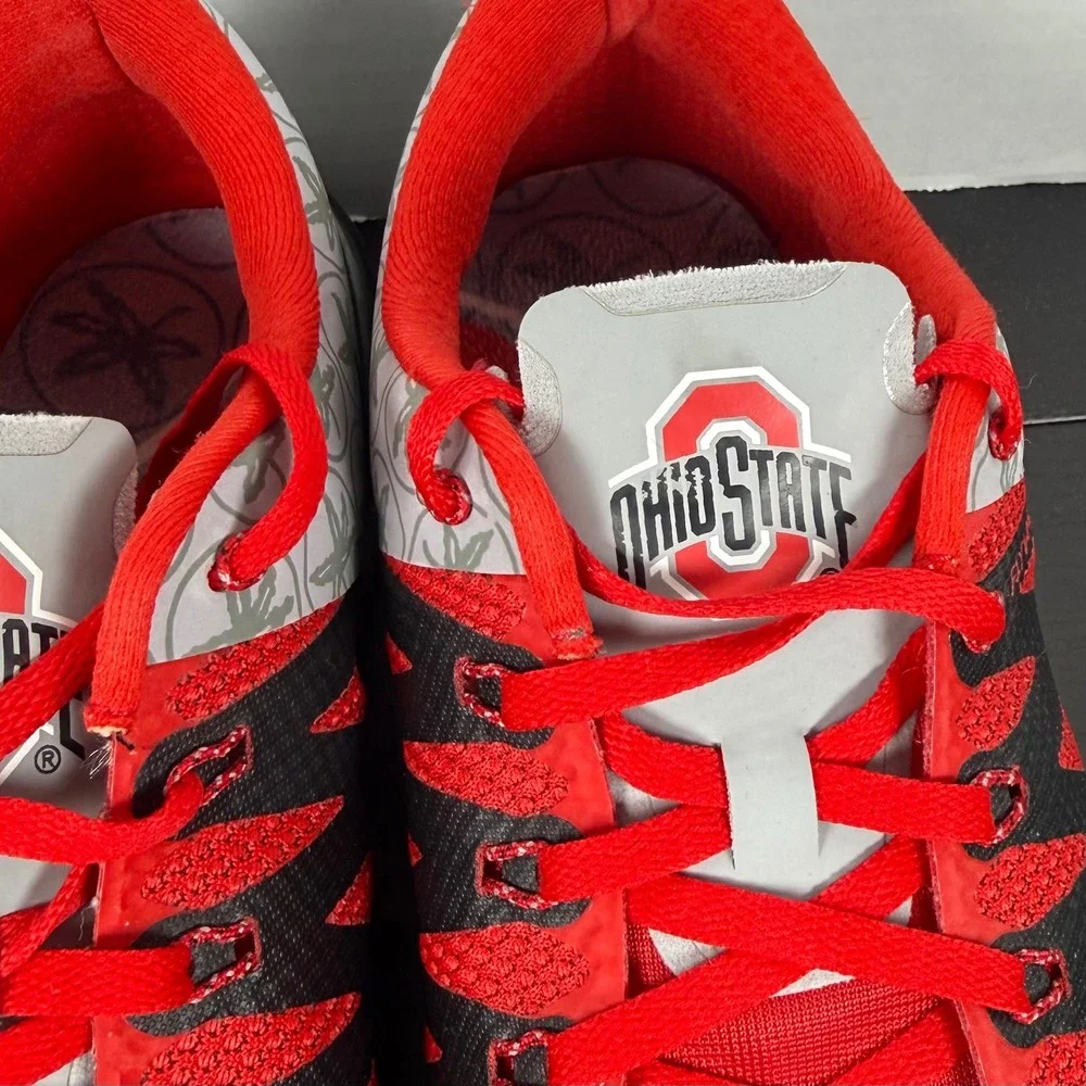Nike Mens Size 10 Ohio State Buckeyes Free Trainer 5.0 V6 Shoes 723939-006